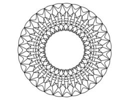Mandala Art Black and white, Coloring page, decoration, vector