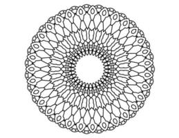 mandala arte blanco y negro, página para colorear, decoración, vector