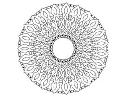 Mandala Art Black and white, Coloring page, decoration, vector