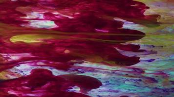 cores abstratas gotas de tinta girando tinta na água video