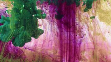 Abstract Colors Drops Of Ink Swirling Paint In Water video