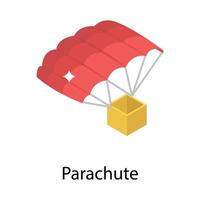 Trendy Parachute Concepts vector