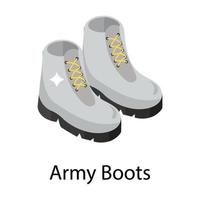conceptos de botas militares vector