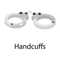 Trendy Handcuffs Concepts vector