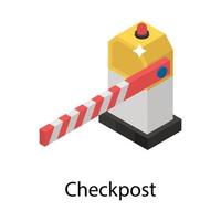 Trendy Checkpost Concepts vector