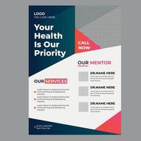 Premium Health industry flyer design templates , Hospital and clinics flyer design template