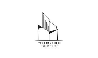 Construction company logo design, identity template for builder company vector