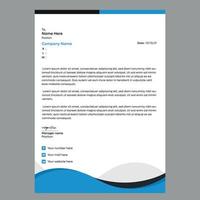 Minimal unique letterhead template design free vector