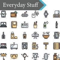 everyday stuff icon vector