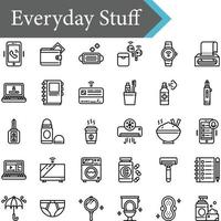 everyday stuff icon vector