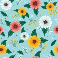 Spring Floral Seamless Pattern vector