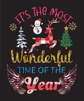 its the most wonderful time Happy new year tshirt design vector