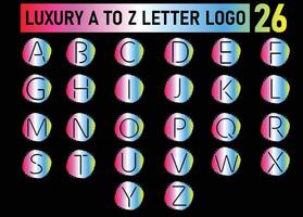 A to Z letter logo and icon design template vector