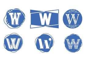 W letter logo and icon design template vector