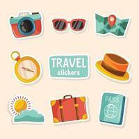 Travel Elements Journal Sticker vector