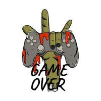game over poster illustration vector