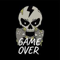 game over poster design vector