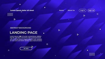 landing page blue wave background. abstract modern website background. geometry shape for banner, sales promotion and business presentation vector