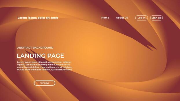 Elegant Landing Page brown wave Background. abstract modern website background. vector