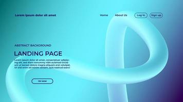 landing page blue wave background. abstract modern website background. geometry shape for banner, sales promotion and business presentation vector