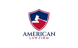 American Military law firm logo vector,with USA Flag Symbol best for justice consultant logo commercial brand vector