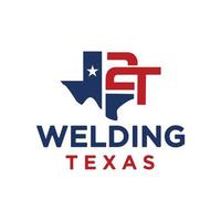 logo design welding texas 2t vector