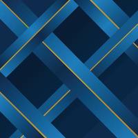 Modern yellow lines abstract presentation background in 3D style. Luxury paper cut background. Abstract decoration, dark blue and gold pattern, Vector illustration