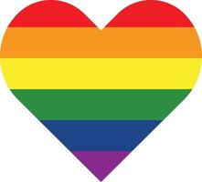 Heart Pride Rainbow Colored Flag Background vector