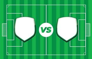 Football Field or Soccer Field Top View, Team Versus Team Template, Football Match vector