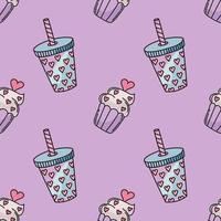 valentine's day seamless objects vector
