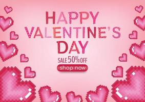 valentine's day banner design and element vector