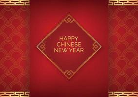 red and golden happy chinese new year 2022 year tiger design vector