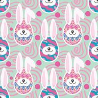 cute colorful happy easter day seamless design vector