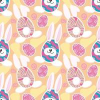 cute colorful happy easter day seamless vector