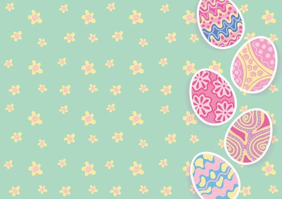 colorful happy easter day banner website vector
