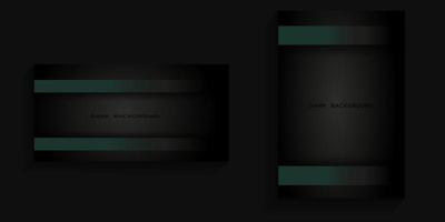 dark background with green lines above and below and text in the middle for covers, banners, posters, billboards vector