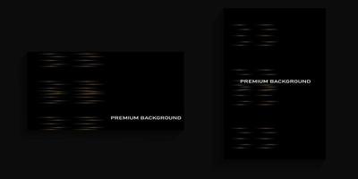 black background with abstract golden lines on the left for covers, posters, banners, billboards vector
