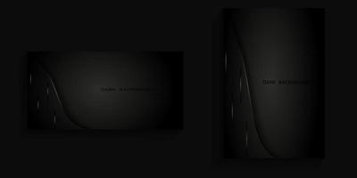 dark background with abstract gray lines on the left for covers, banners, posters, billboards vector