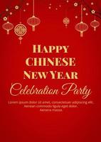 Happy chinese new year design template vector