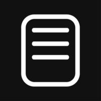 Black document file thick line vector icon