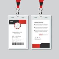 Simple Id card design template vector