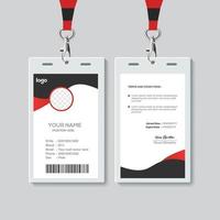 Simple Id card design template vector