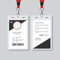 Simple Id card design template vector