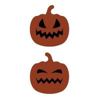 Pumpkin cartoon head vector