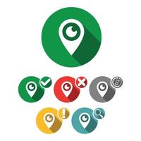 visit location Icons vector