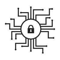 tech security icon logo vector