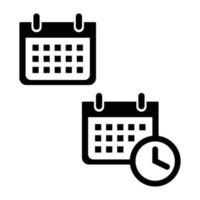 Calendar time icons vector