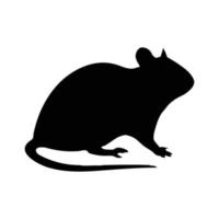 silueta de ratón y rata vector