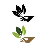 logotipo de salud, bienestar y naturaleza vector
