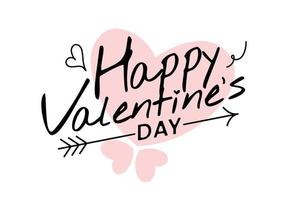 Happy Valentine's Day typograhpy poster banner greeting cards background. Vector illustration